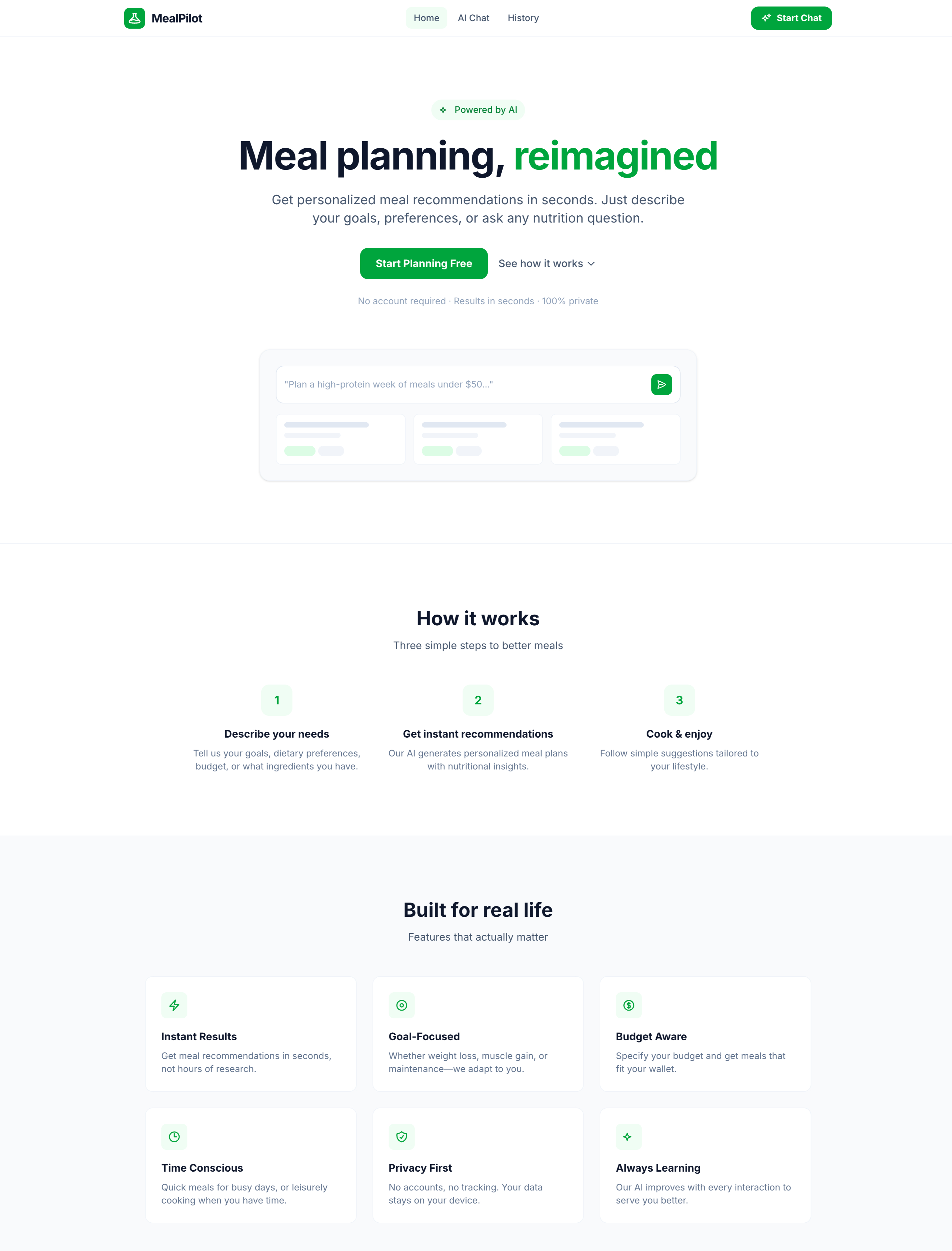 MealPilot screenshot