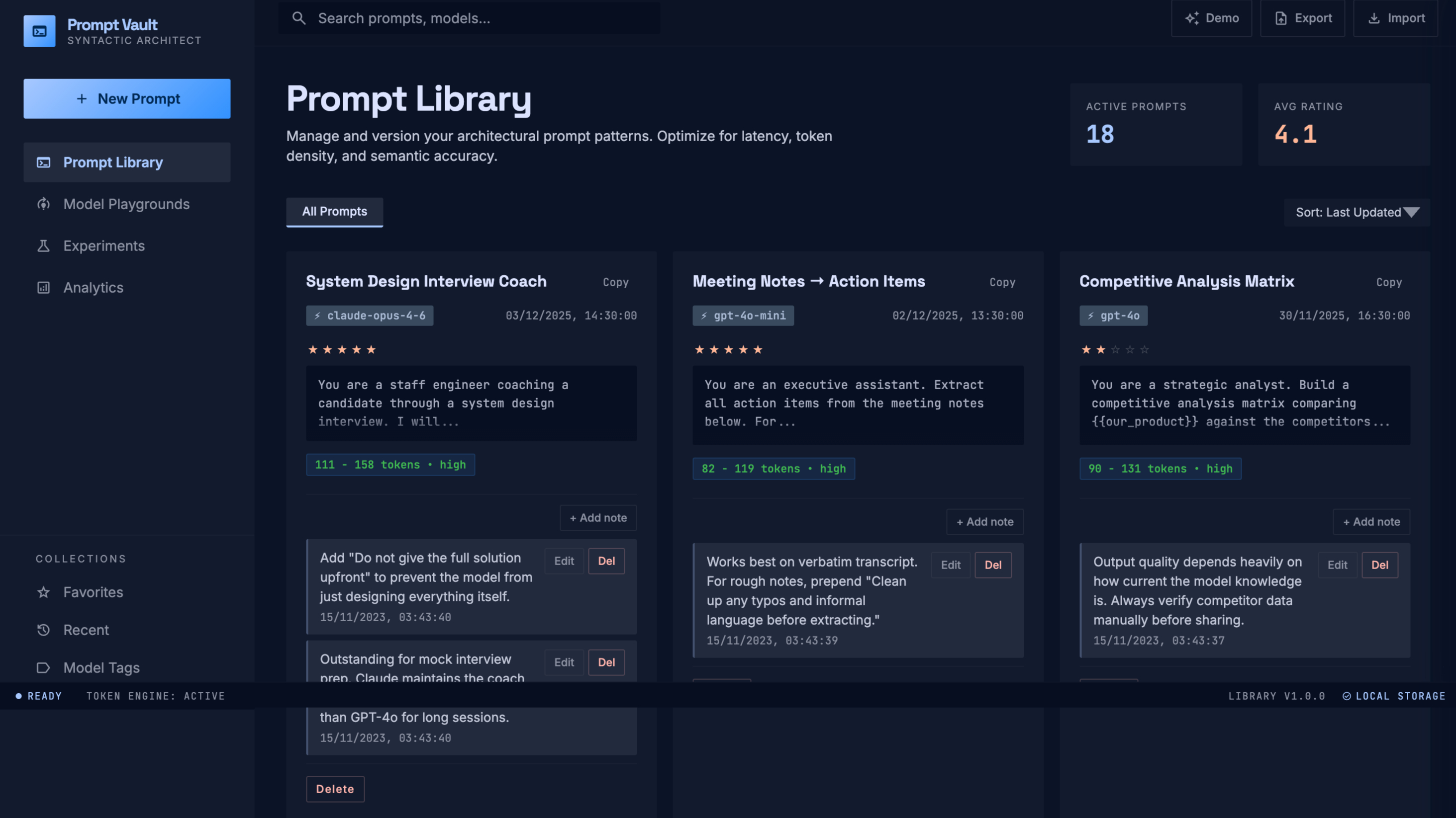 PromptVault screenshot